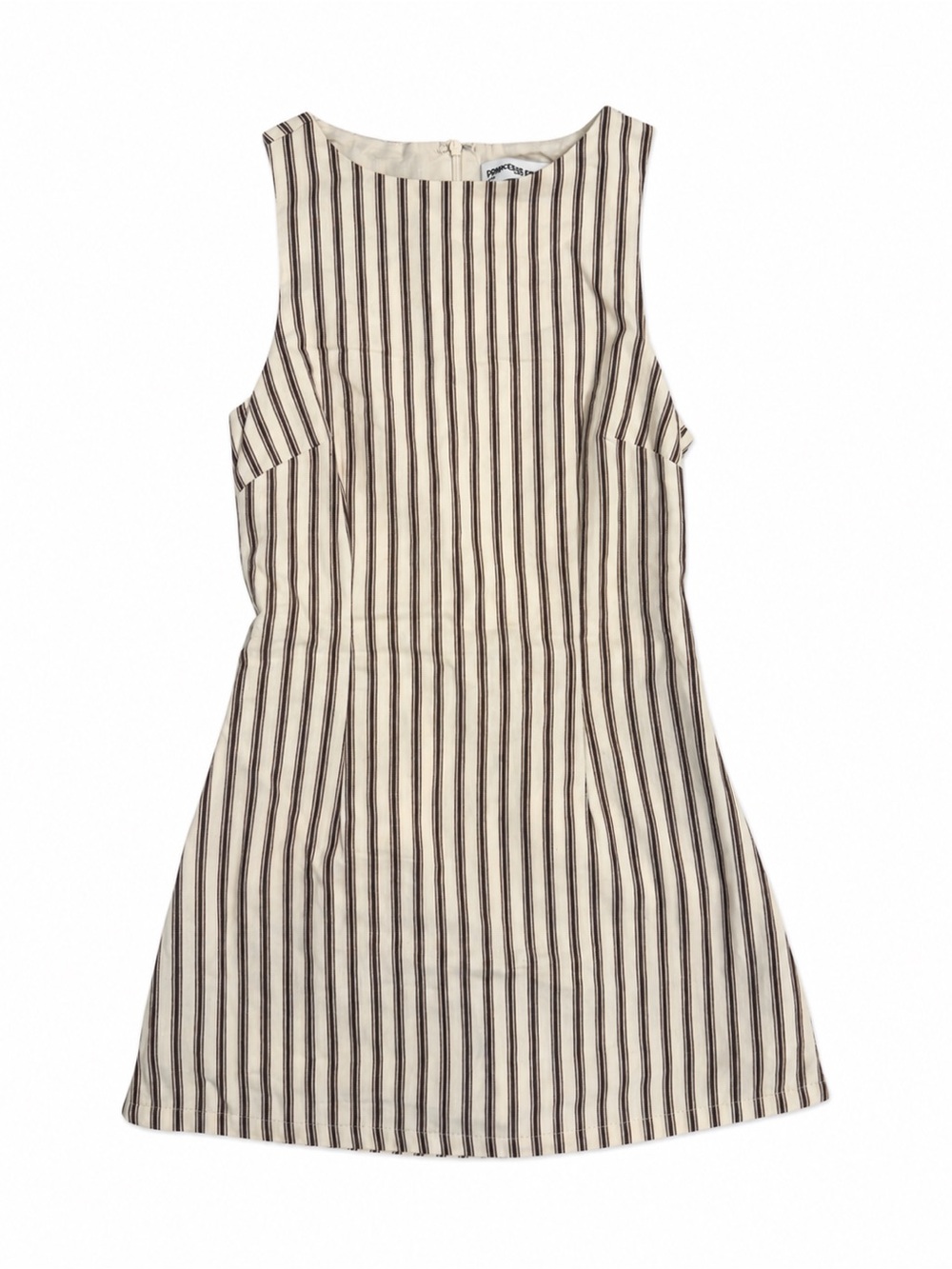 Princess Polly Cream & Black Striped Sleeveless A-Line Dress